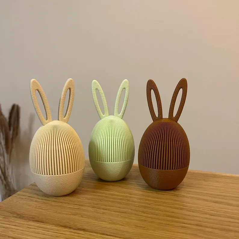 Oster Ei mit Ohren als Geschenk Verpackung aus 3D Druck