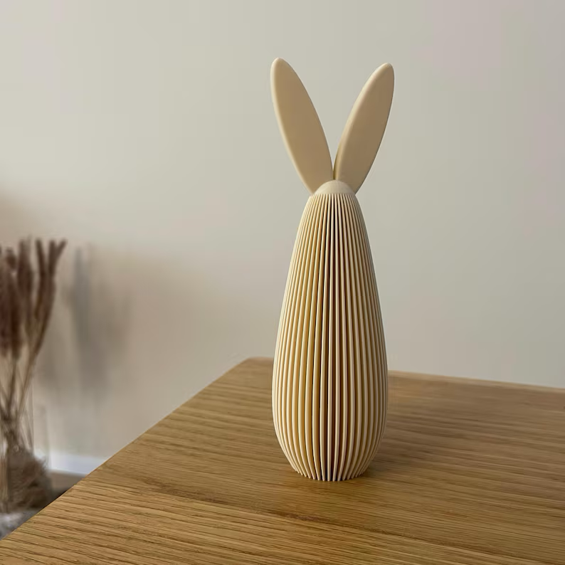 Oster Ei lang mit Ohren Osterhase aus 3D Druck